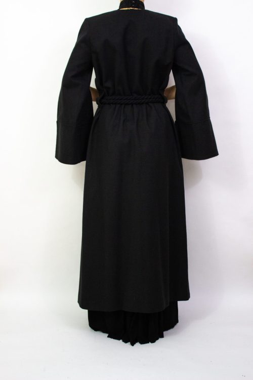Black Ethelberga Coat by Carmen Calburean