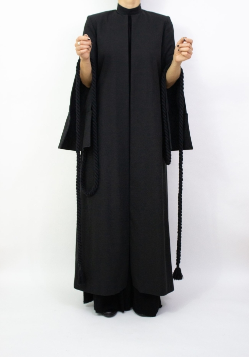 Black Ethelberga Coat by Carmen Calburean
