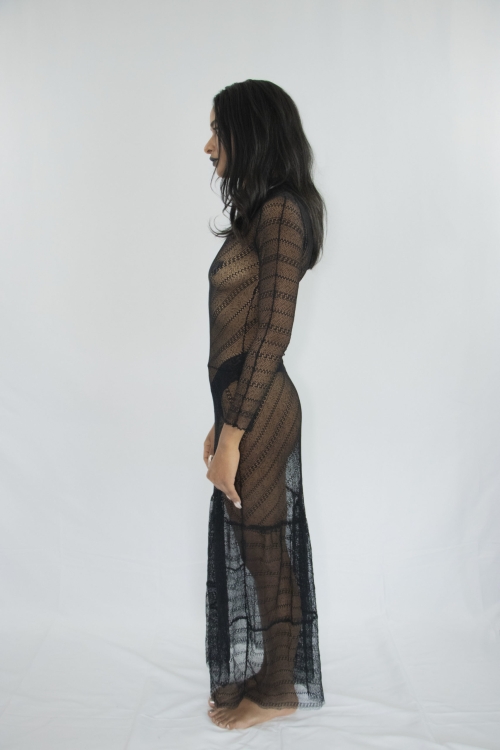 Black lace Aodh Dress by Carmen Calburean