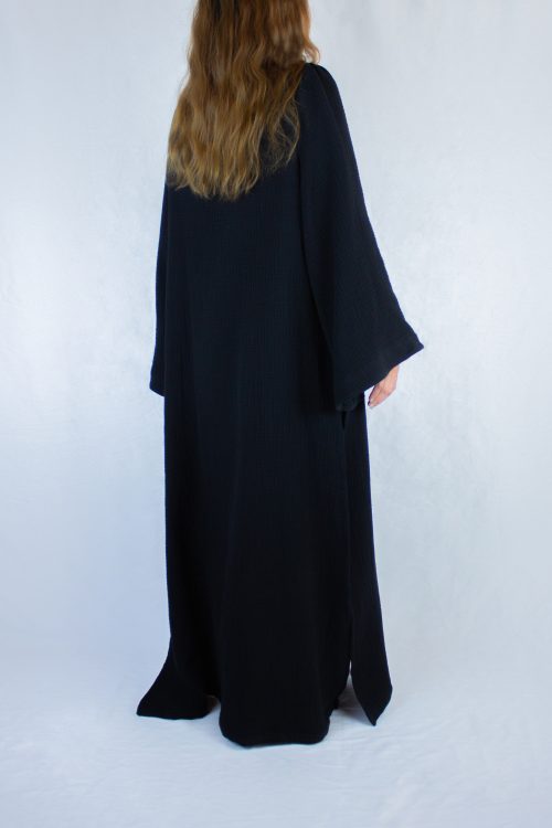 Black Nox Kimono Dress by Carmen Calburean