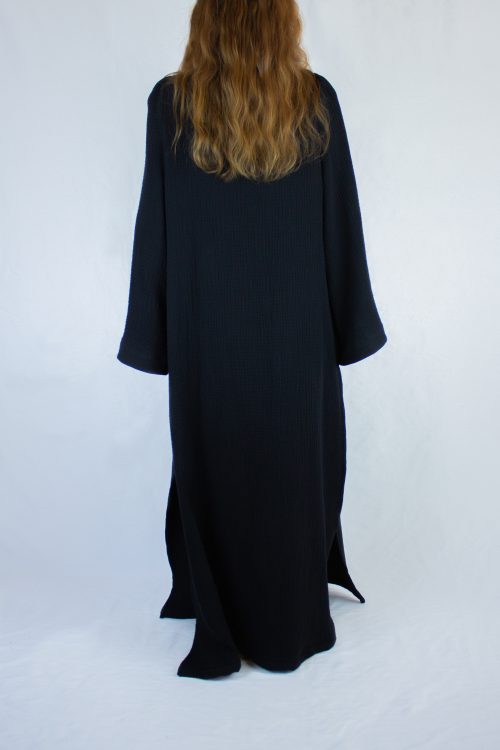 Black Nox Kimono Dress by Carmen Calburean
